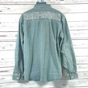 Harley-Davidson Men's Denim Shirt Garage Slim Fit